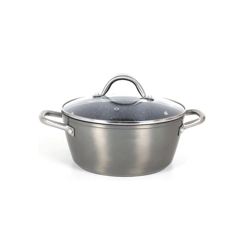 Casserole inox avec couvercle en verre Ø24cm Full Induction. Le spécialiste du matériel horeca, ustensiles de cuisine profession