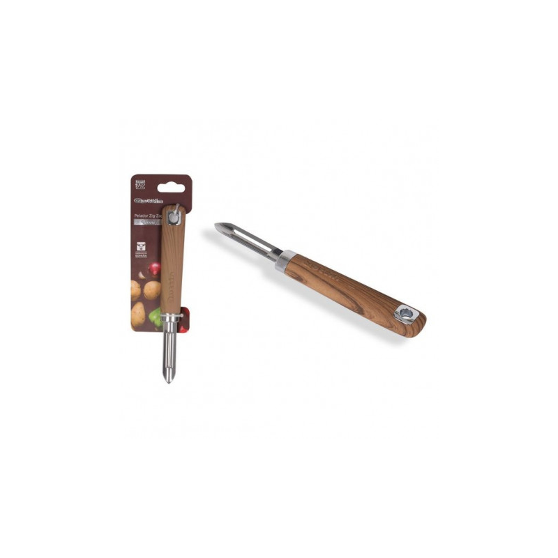 Eplucheur classique manche en bois Zig Zag
