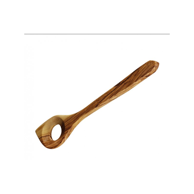 Cuillère à en bois d'olivier avec trou