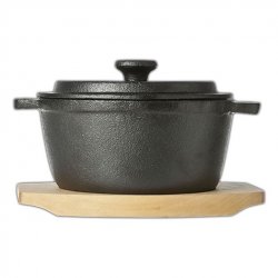 Cocotte en fonte sur planche | Acheter en ligne au meilleur prix | matériel horeca & ustensile de cuisine
