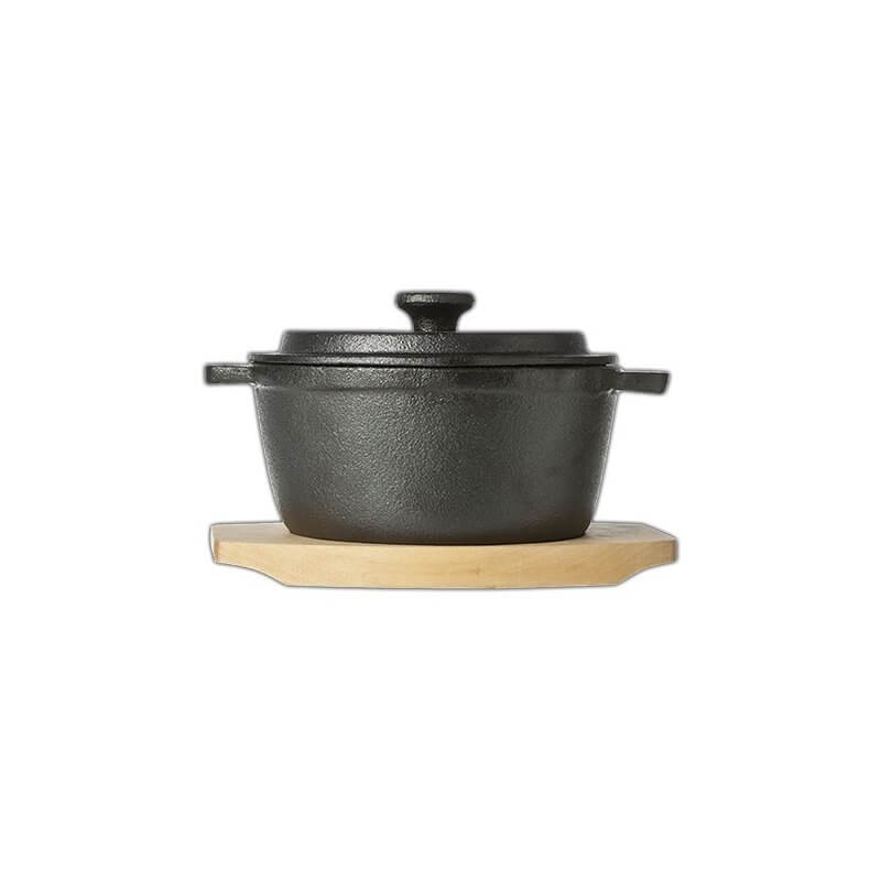 Cocotte en fonte sur planche | Acheter en ligne au meilleur prix | matériel horeca & ustensile de cuisine