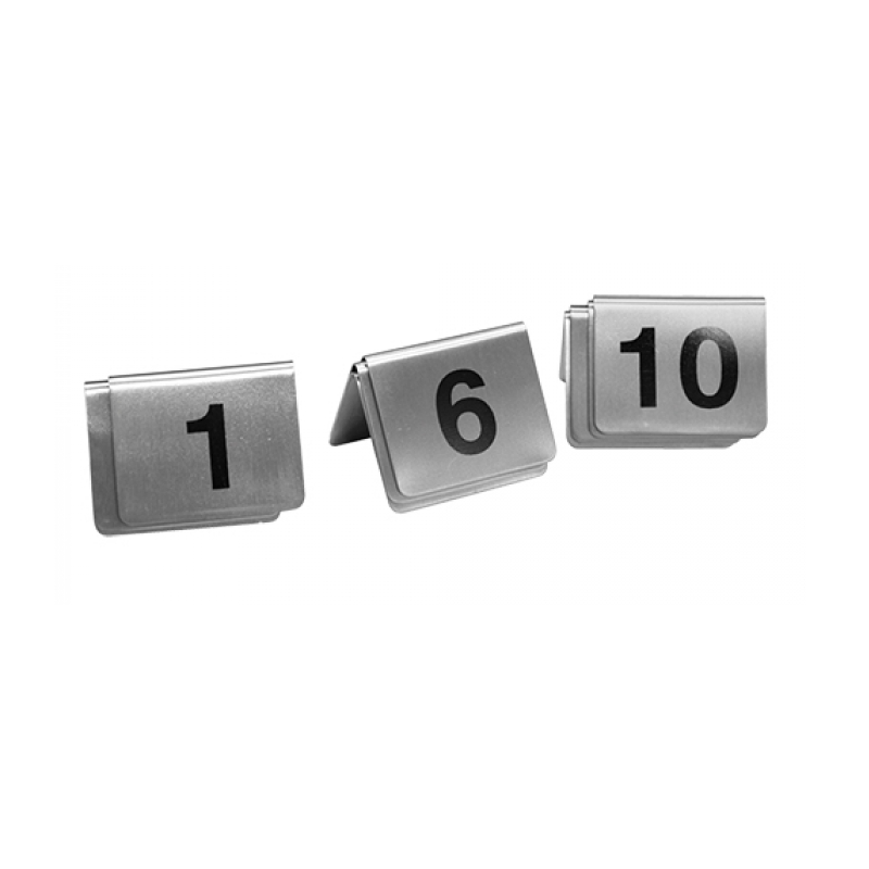 Set de numéro de table 1-10 Inox | Materiel-horeca | Achat en ligne