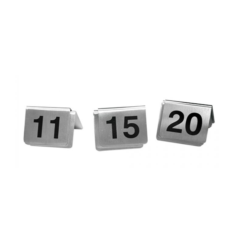 Set de numéro de table 11-20 Inox | Materiel-horeca | Achat en ligne