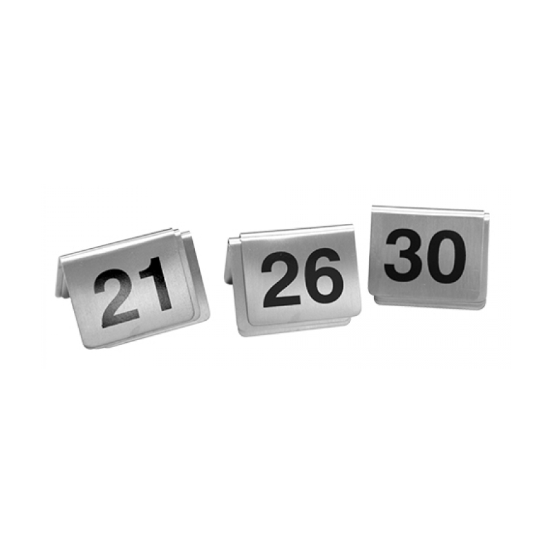 Set de numéro de table 21-30 Inox | Materiel-horeca | Achat en ligne