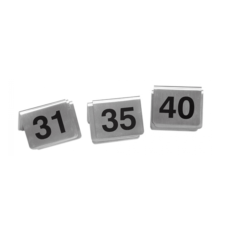 Set de numéro de table 31-40 Inox | Materiel-horeca | Achat en ligne