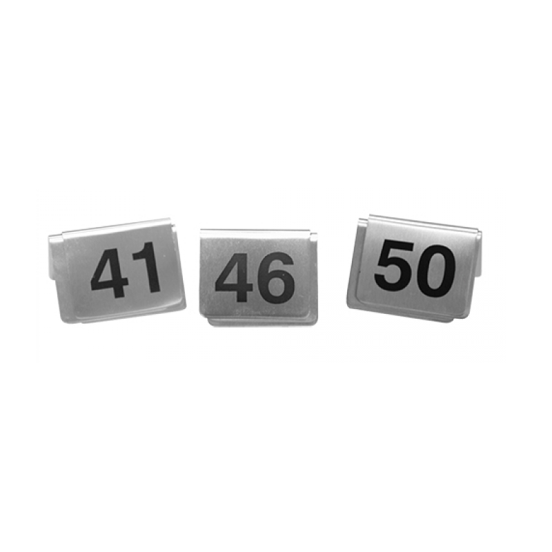 Set de numéro de table 41-50 Inox | Materiel-horeca | Achat en ligne