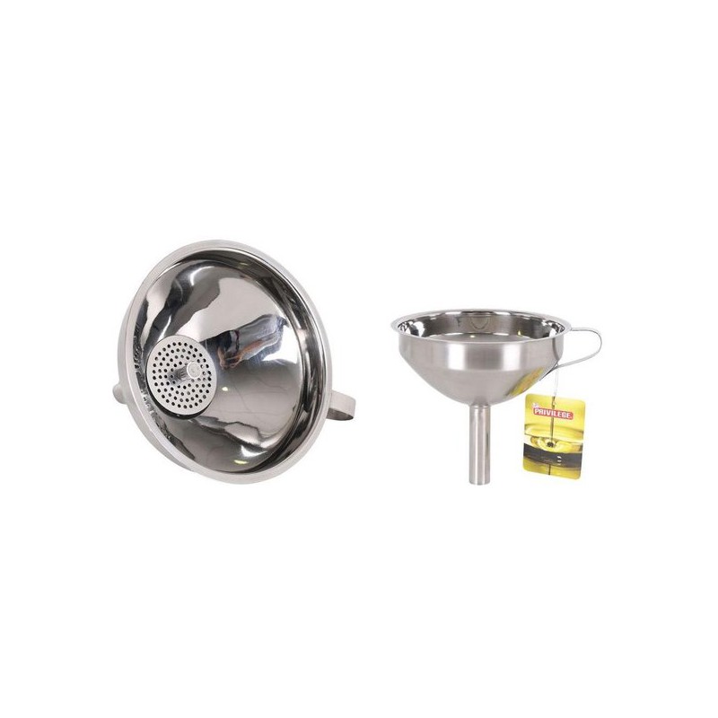 Entonnoir avec filtre Inox Ø13cm. Paques SA votre spécialiste de la vente de matériel horeca & cuisine sur Liège et toute la Bel