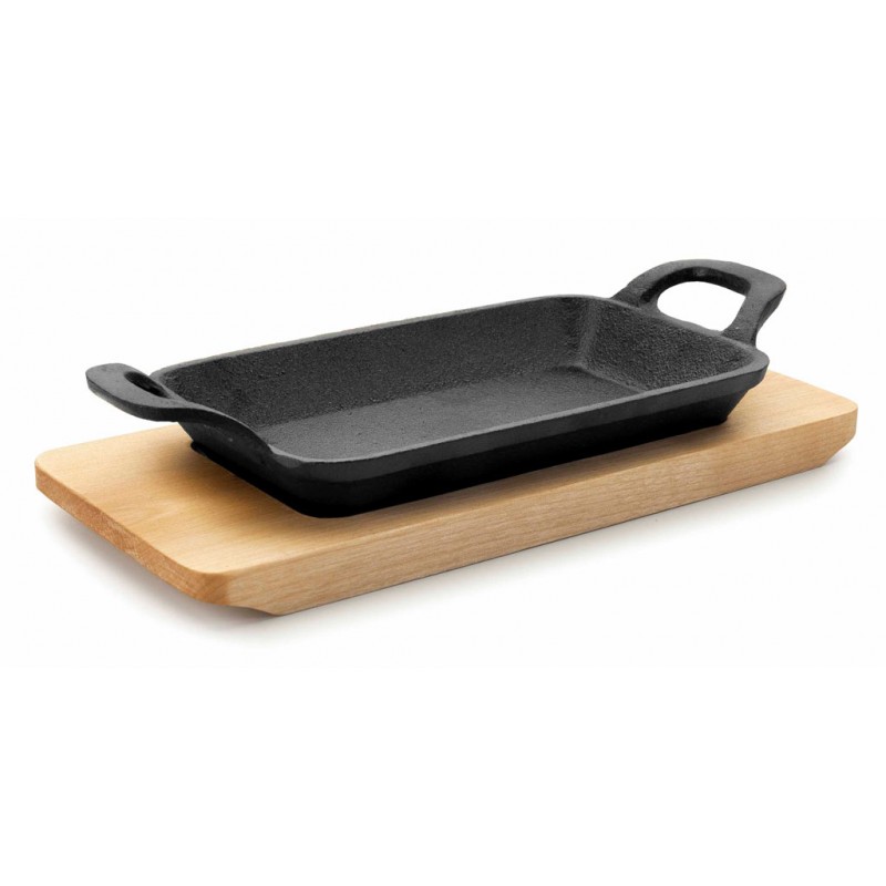 Plat en fonte sur planche | Acheter en ligne au meilleur prix | matériel horeca & ustensile de cuisine