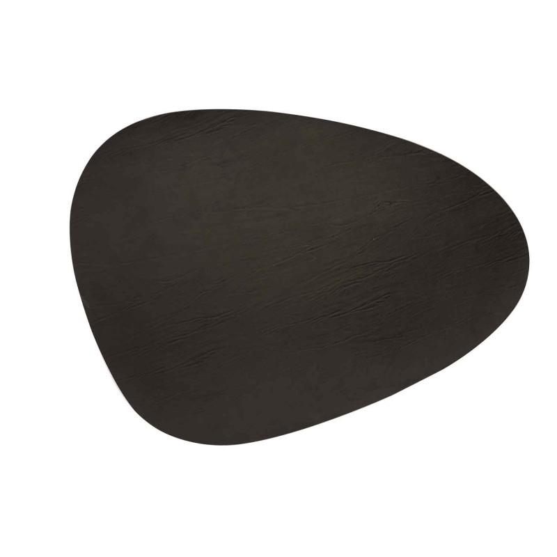 Set de table en cuir noir organique