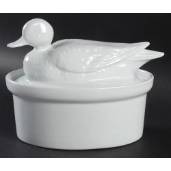Terrine à paté canard blanc 11X12CM/ Le spécialiste du matériel horeca, ustensiles de cuisine professionnels et meilleur rapport