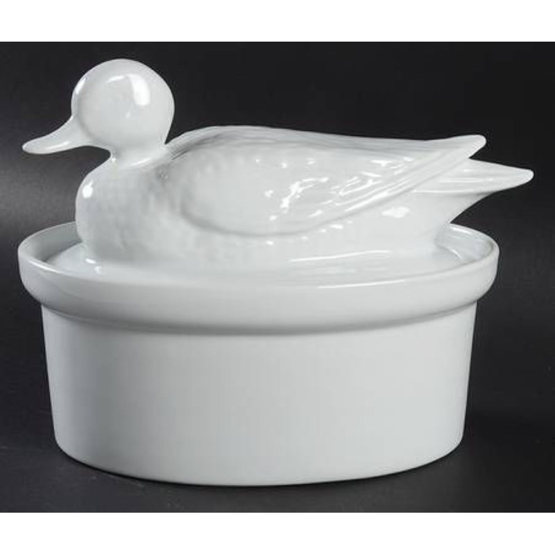 Terrine à paté canard blanc 11X12CM/ Le spécialiste du matériel horeca, ustensiles de cuisine professionnels et meilleur rapport