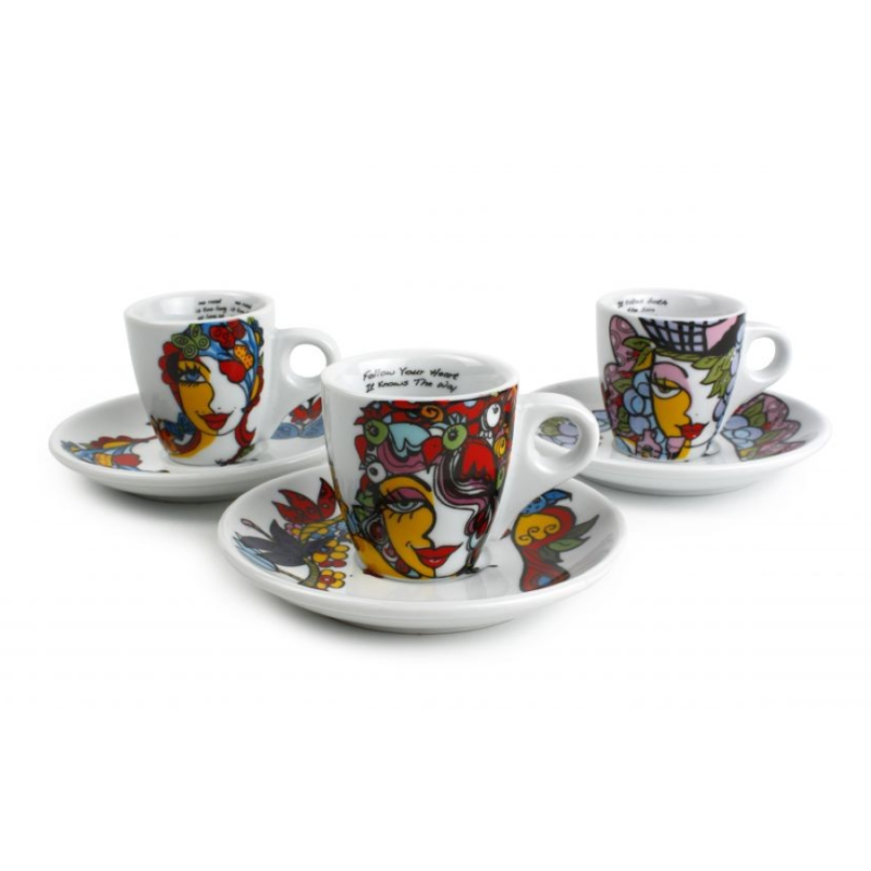Tasse à moka 6.5cl avec soucoupe Josien Broeren