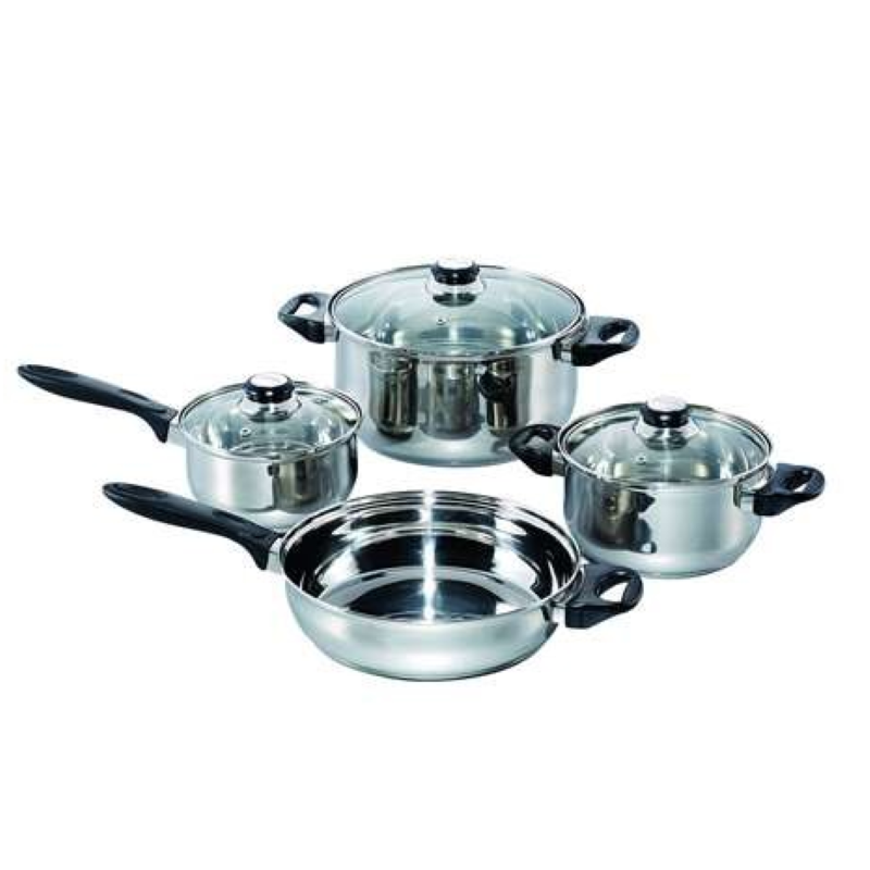 Set de marmites et poêlon 7pcs tous feux+induction. Pâques le spécialiste du matériel horeca, ustensiles de cuisine professionne