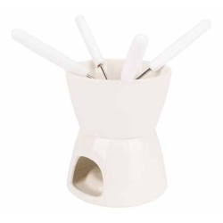 Fondue à chocolat avec 4 fourchettes disponible en rouge ou Blanc/ Le spécialiste du matériel horeca, ustensiles de cuisine prof