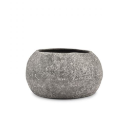 Plat décoratif anthracite Cave