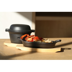 Pot en fonte sur planche 250ml. Le spécialiste du matériel horeca, ustensiles de cuisine professionnels et meilleur rapport qual
