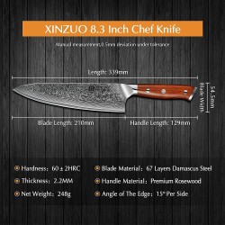 Couteau B13R 7 INCH Xinzuo