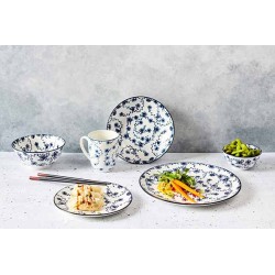 Assiette plate Flor azul Ø27cm. Le spécialiste du matériel horeca, ustensiles de cuisine professionnels et meilleur rapport qual
