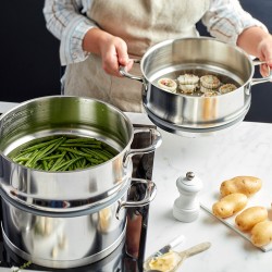 Cuiseur vapeur Atlantis Ø24cm - Demeyere. Pâques Le spécialiste du matériel horeca, ustensiles de cuisine professionnels et meil
