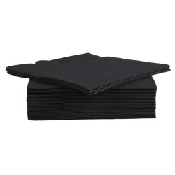 Serviette en papier Noir 25x25cm. Pâques le spécialiste du matériel horeca, ustensiles de cuisine professionnels et meilleur rap