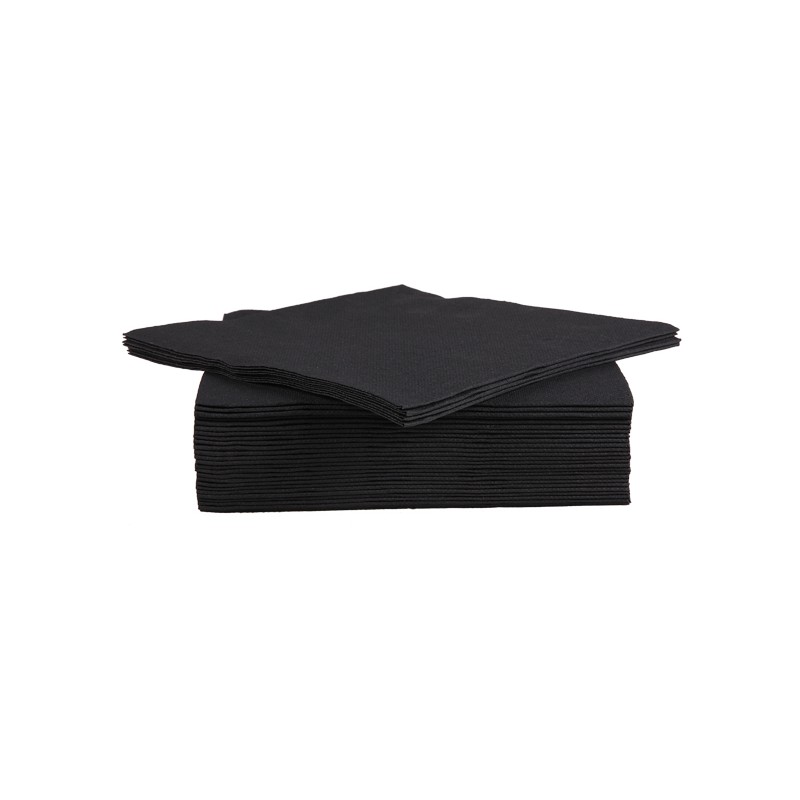 Serviette en papier Noir 25x25cm. Pâques le spécialiste du matériel horeca, ustensiles de cuisine professionnels et meilleur rap