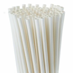Pailles pour Cocktail blanche 197mm ø6mm 250 Pièces. Pâques le spécialiste du matériel horeca, ustensiles de cuisine professionn