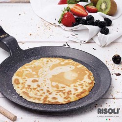 Poêle à crêpes Ø25 et Ø28 cm Risoli. Pâques le spécialiste du matériel horeca, ustensiles de cuisine professionnels et meilleur 