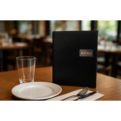 Menu / Carte A4 en cuir. Pâques le spécialiste du matériel horeca, ustensiles de cuisine professionnels et meilleur rap