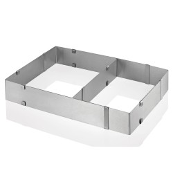 Moule à gâteau rectangulaire avec séparateur, réglable. Pâques le spécialiste du matériel horeca, ustensiles de cuisine professi