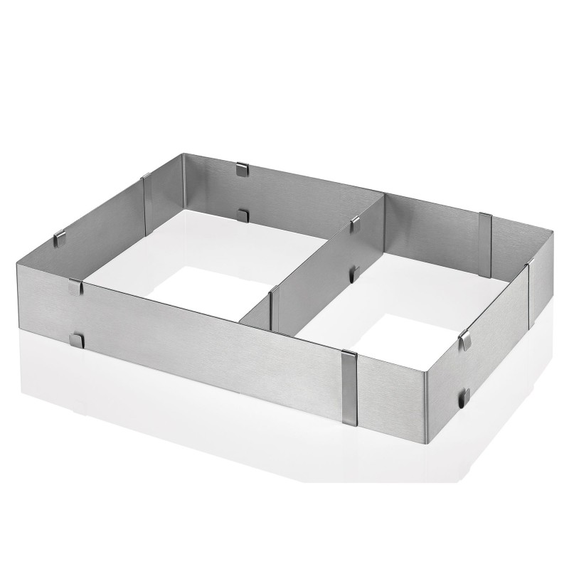Moule à gâteau rectangulaire avec séparateur, réglable. Pâques le spécialiste du matériel horeca, ustensiles de cuisine professi