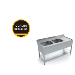 Plonge avec deux cuves| Acheter en ligne au meilleur prix | matériel horeca & ustensile de cuisine