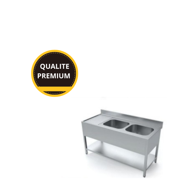 Plonge avec deux cuves| Acheter en ligne au meilleur prix | matériel horeca & ustensile de cuisine