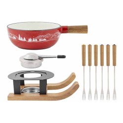 Set Fondue SKI en fonte Ø22cm. Pâques le spécialiste du matériel horeca, ustensiles de cuisine professionnels.