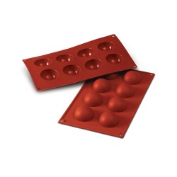 Moule à pâtisserie par 8 Demi Sphère. Paques SA votre spécialiste de la vente de matériel horeca & cuisine sur Liège et toute la