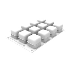 Moule en silicone CUBO 3D. Paques SA votre spécialiste de la vente de matériel horeca & cuisine sur Liège et toute la Belgique a