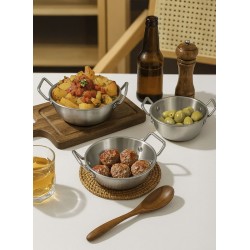Mini Poêle en acier avec anses D12CM. Paques SA votre spécialiste de la vente de matériel horeca & cuisine sur Liège et