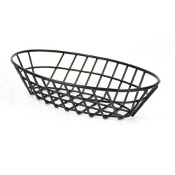 Panier à pain noir oval 23x16.5x5.5cm | Materiel-horeca | Achat en ligne
