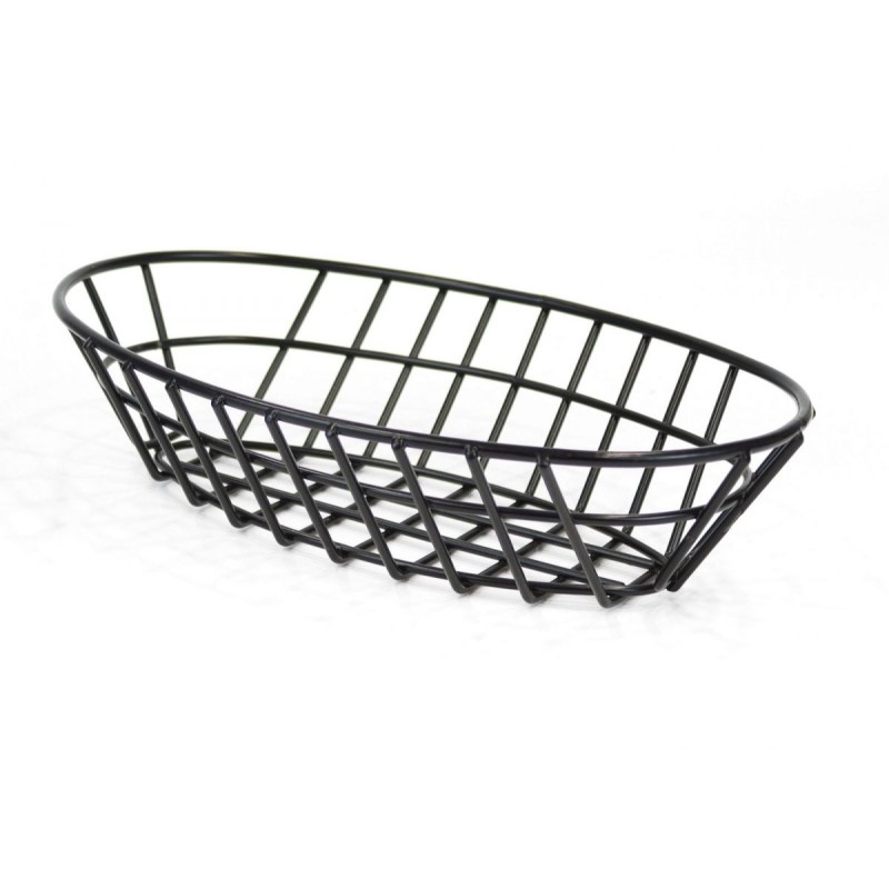 Panier à pain noir oval 23x16.5x5.5cm | Materiel-horeca | Achat en ligne