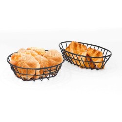 Panier à pain noir oval 23x16.5x5.5cm | Materiel-horeca | Achat en ligne