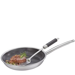 POELE INOX SPRING STRUCTURE ALVEOLE D24 ET D28 CM. Paques SA votre spécialiste de la vente de matériel horeca & cuisine sur Lièg