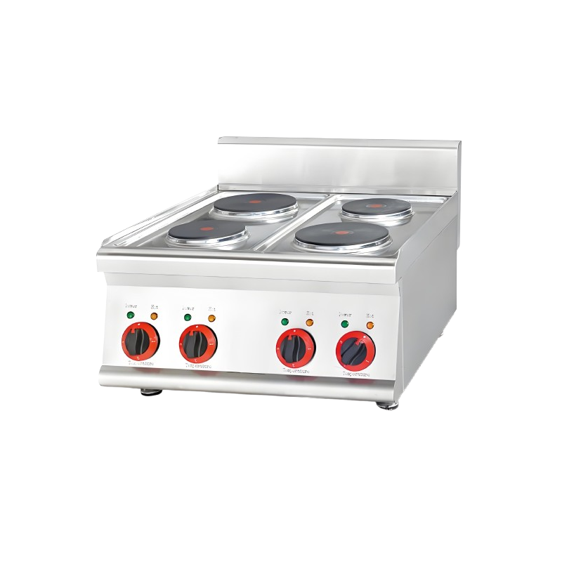 Fourneau 4 plaques electriques- Triphase. Paques SA votre spécialiste de la vente de matériel horeca & cuisine sur Liège et tout