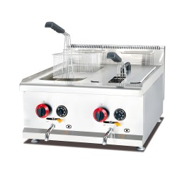 FRITEUSE A GAZ A POSER 2X7L. Paques SA votre spécialiste de la vente de matériel horeca & cuisine sur Liège et toute la Belgique