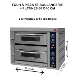 Four de Boulangerie et pizzeria avec 4 platines 60x40cm; Paques SA votre spécialiste de la vente de matériel horeca & cuisine su