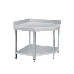 TABLE ANGLE INOX 1000*1000*700*700*850+100mm; Paques SA votre spécialiste de la vente de matériel horeca & cuisine sur Liège et