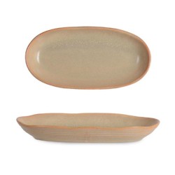 ASSIETTE OVALE 36CM CREME