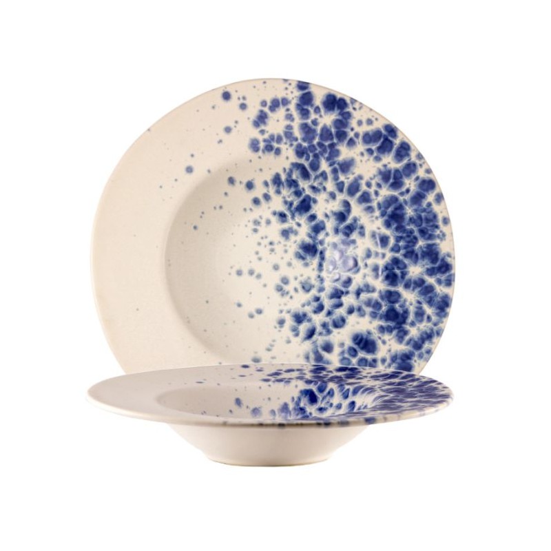 Assiettes série PHOBOS BLANC/BLEU -Paques SA votre spécialiste de la vente de matériel horeca & cuisine sur Liège et toute la Be