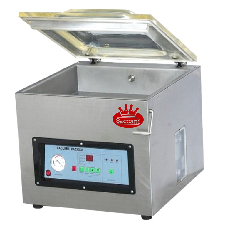 Sous videuse DZ-420T 420mm Saccani. Paques SA votre spécialiste de la vente de matériel horeca & cuisine sur Liège et toute la B