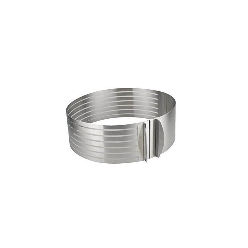 Cercle à gâteau réglable spécial découpe inox