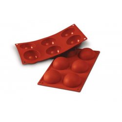 Moule à pâtisserie par 6 Demi Sphère. Paques SA votre spécialiste de la vente de matériel horeca & cuisine sur Liège et toute la