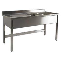 Plonge 2 cuves +  égouttoir | Acheter en ligne au meilleur prix | materiel horeca & ustensile de cuisine